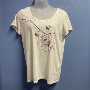 A+ NAKED LADY / FLORAL T-SHIRT LADIES SIZE 1X